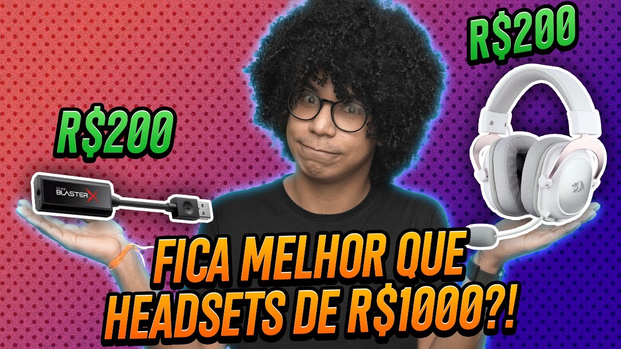 ESSE ITEM vai TRANSFORMAR o seu HEADSET! Placa de som USB Creative SoundBlasterX G1!