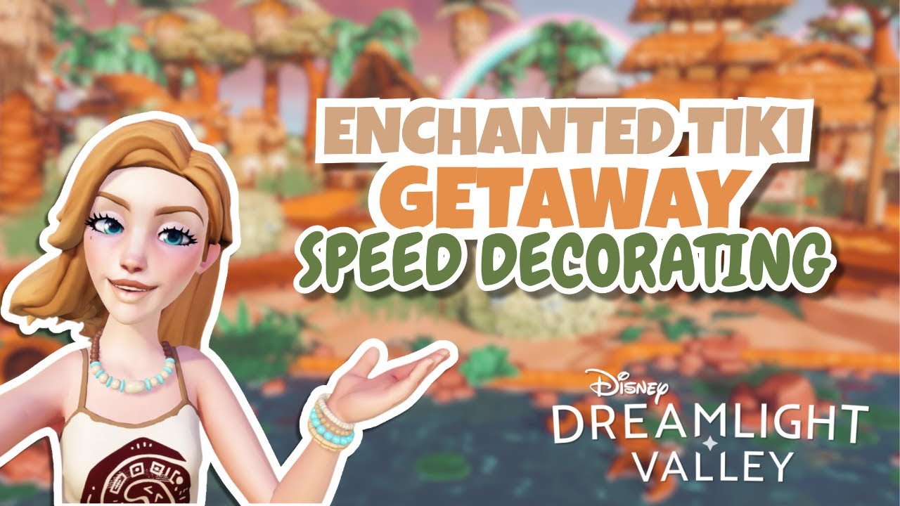 🌴 Enchanted Tiki Room House Decor Ideas | Disney Dreamlight Valley 🏝️ Beach Island Makeover!
