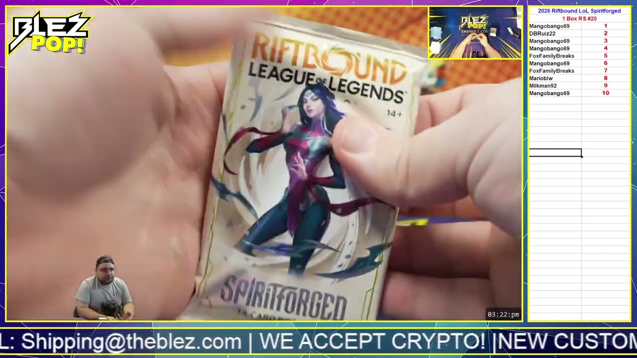 2026 Riftbound League of Legends Spiritforged 1 Box Random Serial #20
