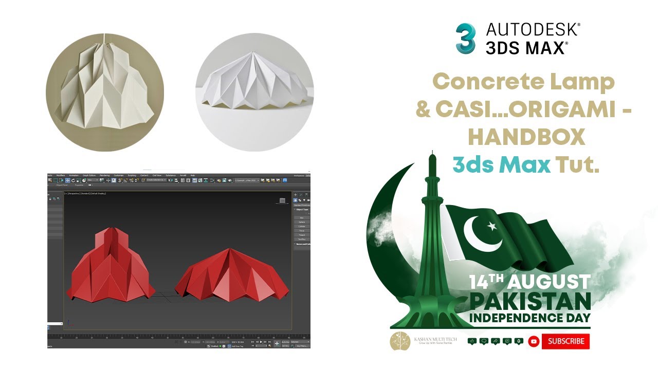 2 Concrete Lamp & CASI…ORIGAMI - HANDBOX | in 3Ds Max