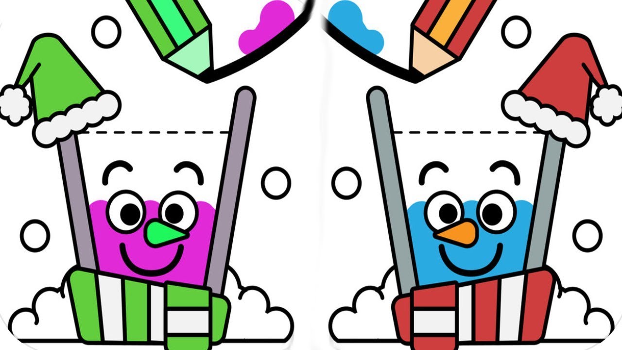 Happy Glass(New Update) - Christmas Ice Challenge Event! - DRAW A LINE TO FILL THE GLASS