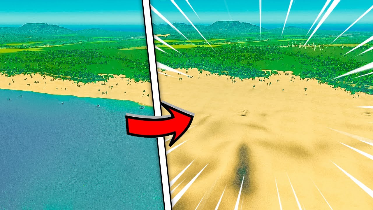 I drained the ocean in Cities Skylines...