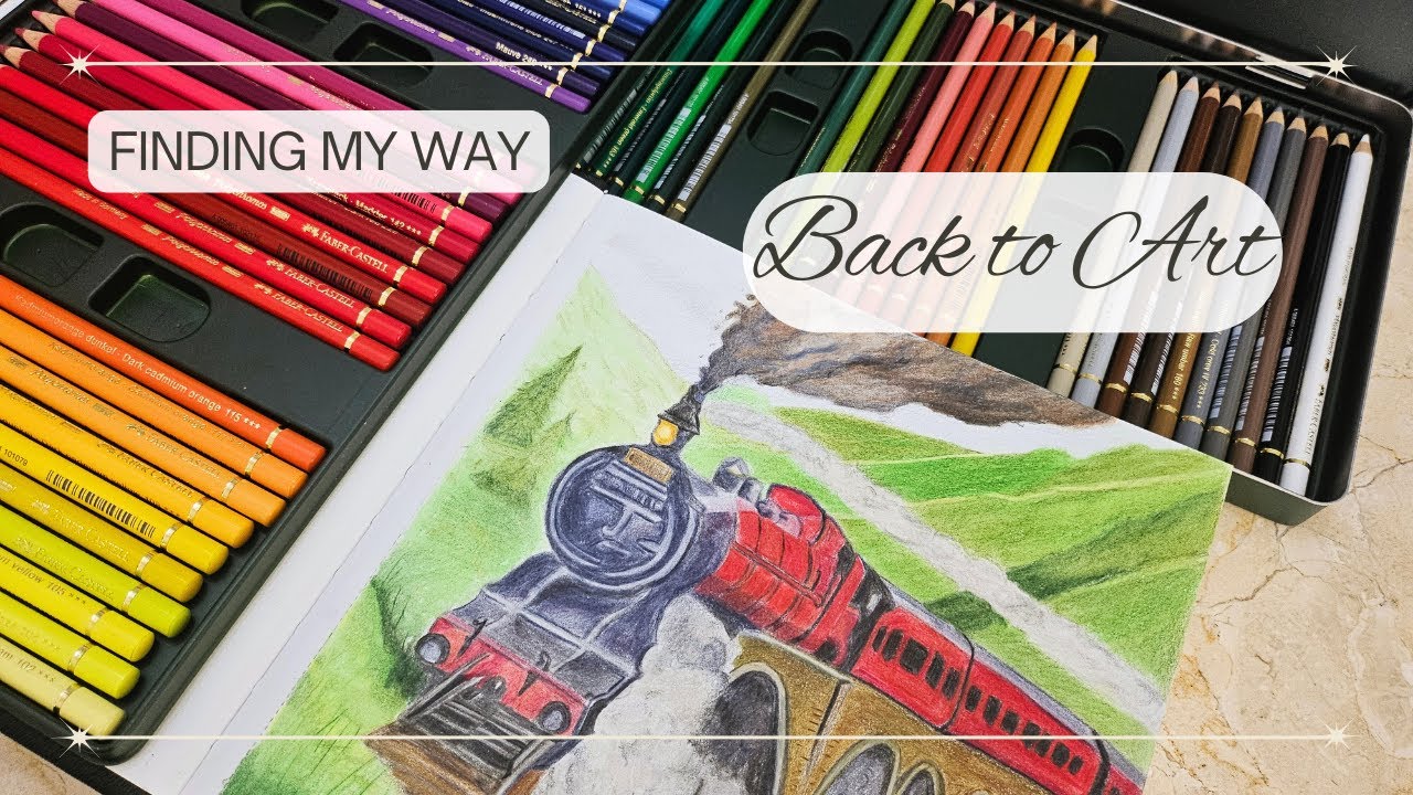 Drawing the Hogwarts Express | A Quiet Timelapse & Finding My Way Back to Art | Faber Castell