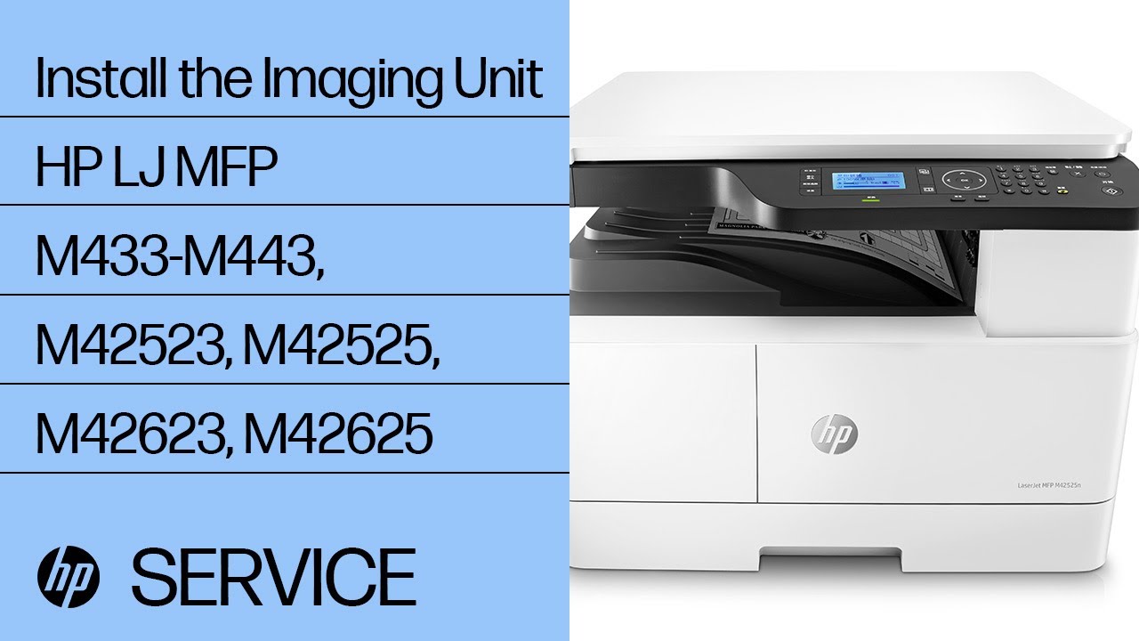 Install the Imaging Unit | HP LaserJet MFP M433-M443, M42523, M42525, M42623, M42625 Printers | HP