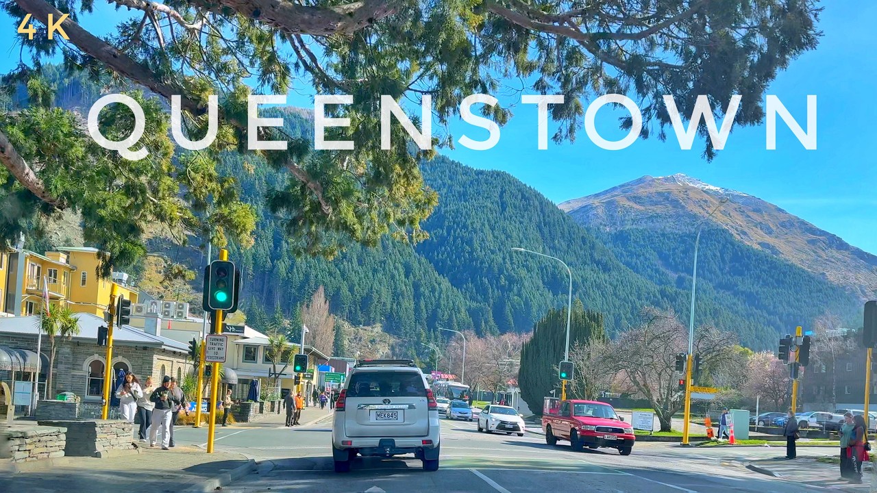 Queenstown Spring | Town Centre - Wilson Bay - Twelve Mile Delta | New Zealand Driving Tour 2024 4K