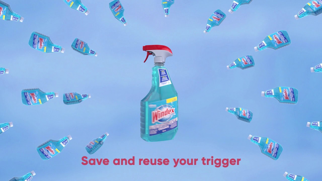 Reuse your trigger with New Windex Refills.