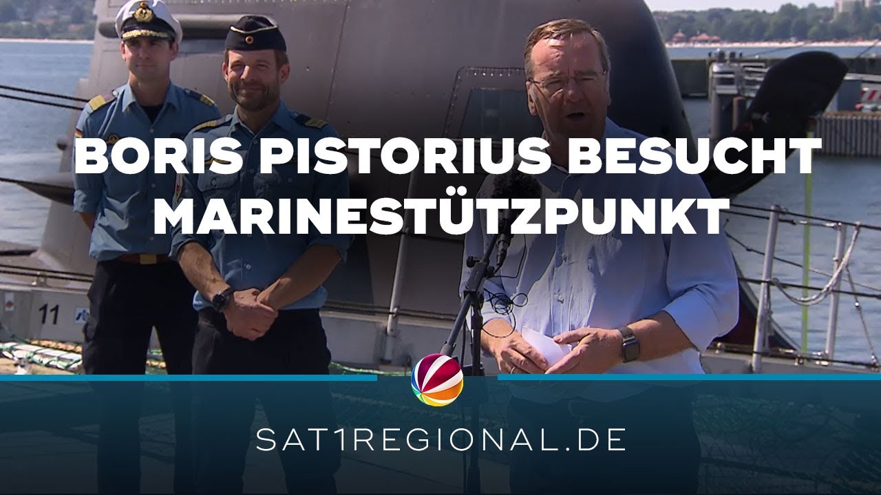 Verteidigungsminister Pistorius besucht Marinestützpunkt Eckernförde