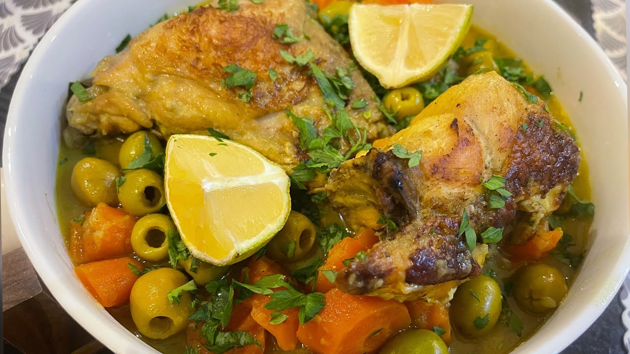 طاجين الزيتون 🫒🫒الجزائري 🇩🇿مرقة عاقدة بدون كريمة و بالطريقة التقليدية 😍