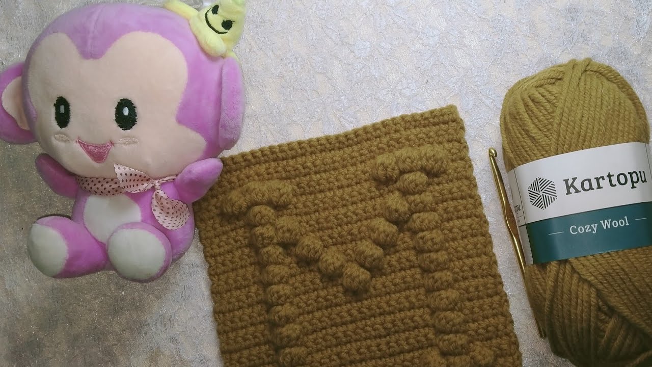 حرف |M| بغرزة الباف لعمل بطانية بيبي أو خداديه 😘🙈👶 Letter 