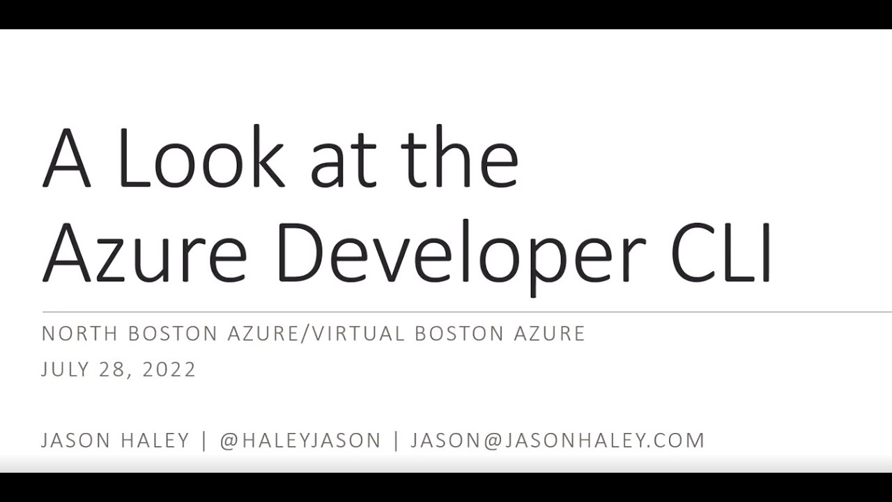A look at the Azure Developer CLI