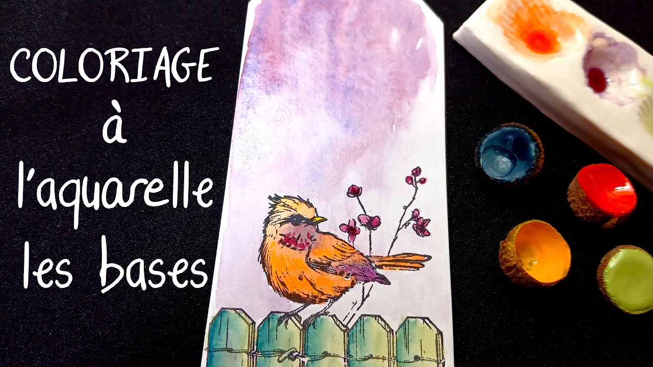 Colorisation à l'aquarelle : se lancer sur papier cellulose rapidement !