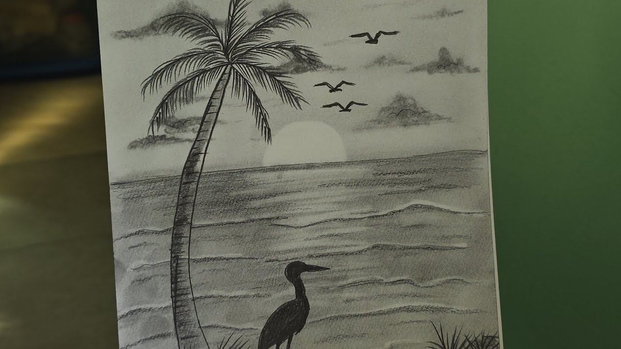 🌅 landscape DRAWING #art #youtube #easydrawing #tutorial