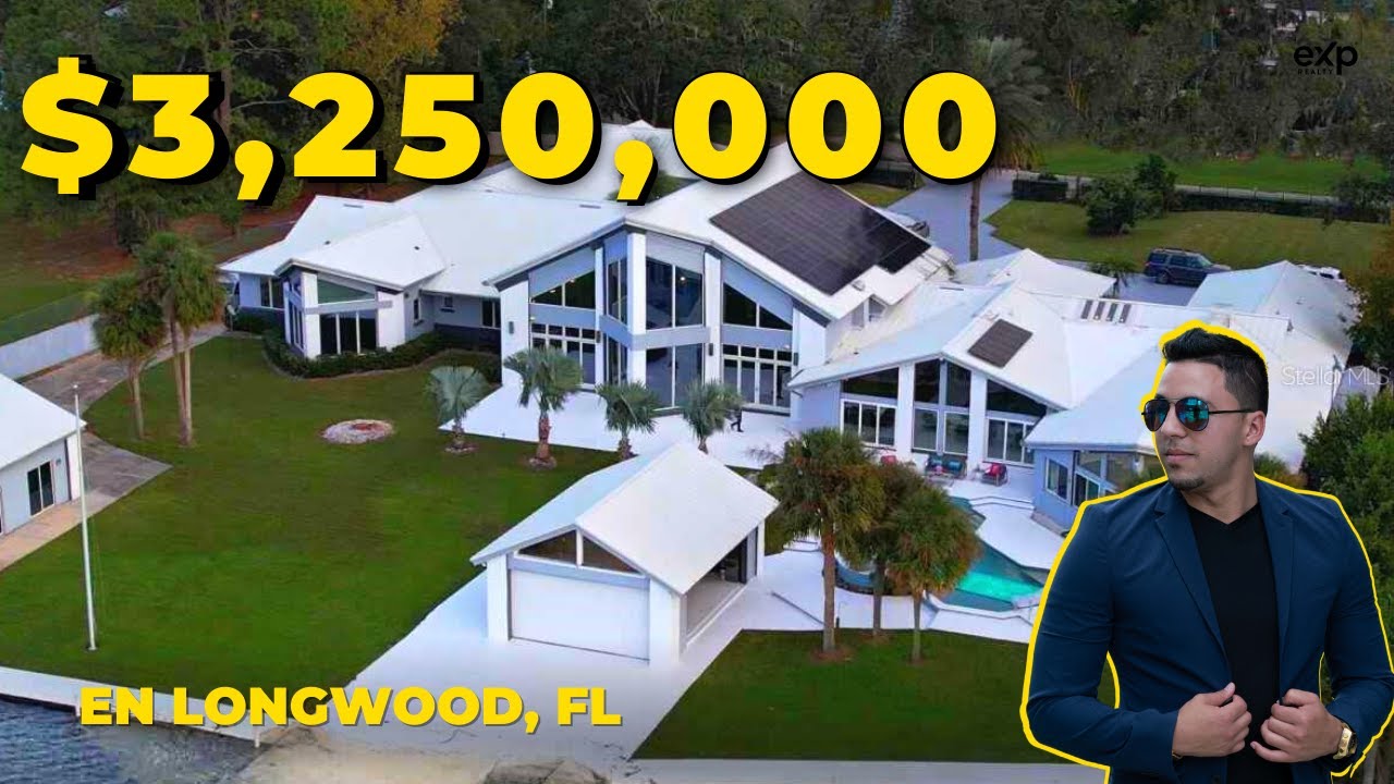 Dentro de Una Mánsion de $3,250,000 en central Florida con 12,000 SqFt y Vista al Lago Bantley🤯