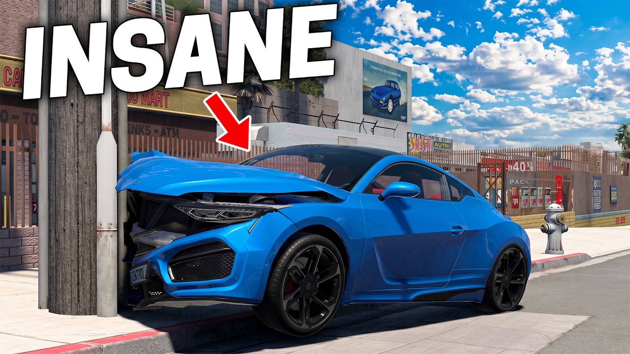 НОВАЯ МАШИНА против ЭКСТРЕМАЛЬНОГО краш-теста! &mdash; BeamNG 0.39