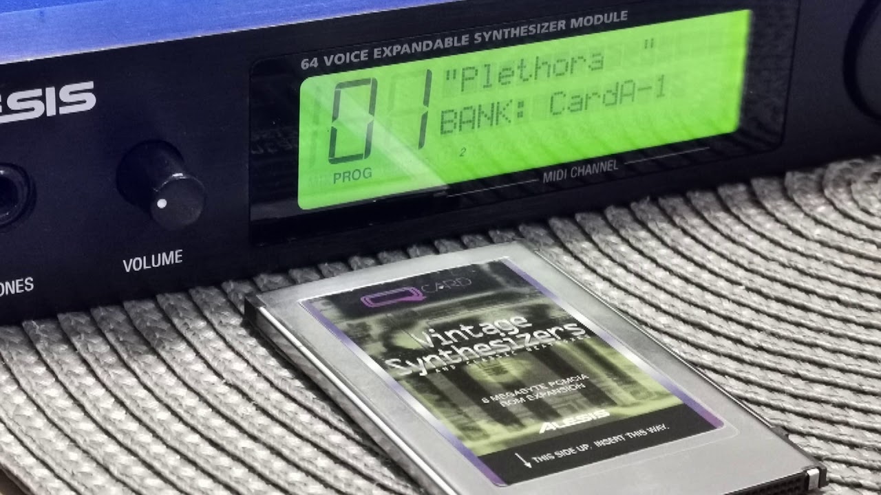 Alesis QCard Vintage Synthesizers 8MB PCMCIA demo songs - Alesis QSR
