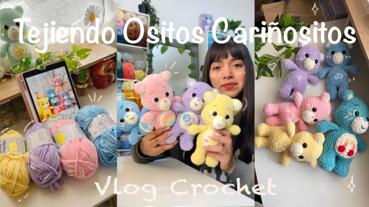 Tejiendo Ositos Cariñositos| Haciendo nuestro patrón versión mini | Vlog de Crochet Toeygurumi
