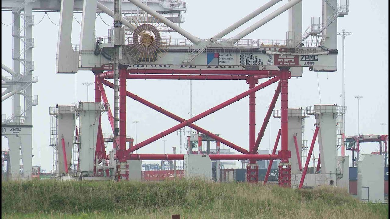 réhaussement des portiques de port 2000 au Havre France 3 Baie de Seine