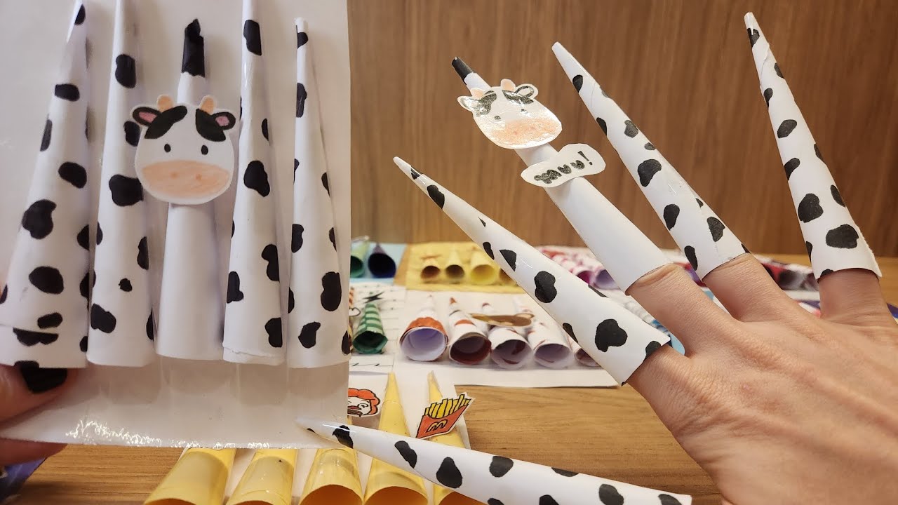 Tutorial unhas de papel de vaquinha (muito fácil)