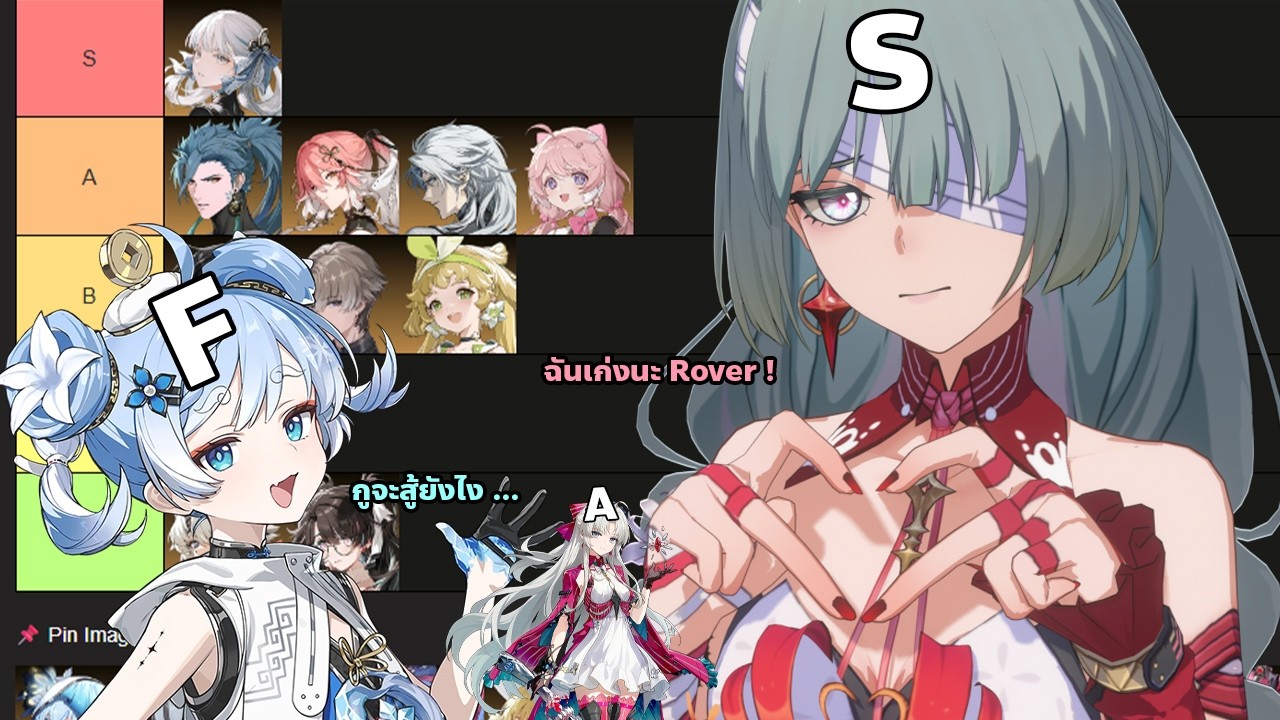 จัดอันดับ Tier List ตัวละคร WuWa แต่ว่า ... เวอร์ชั่นตามใน เนื้อเรื่อง / พลังความสามารถ / Lore / กาว