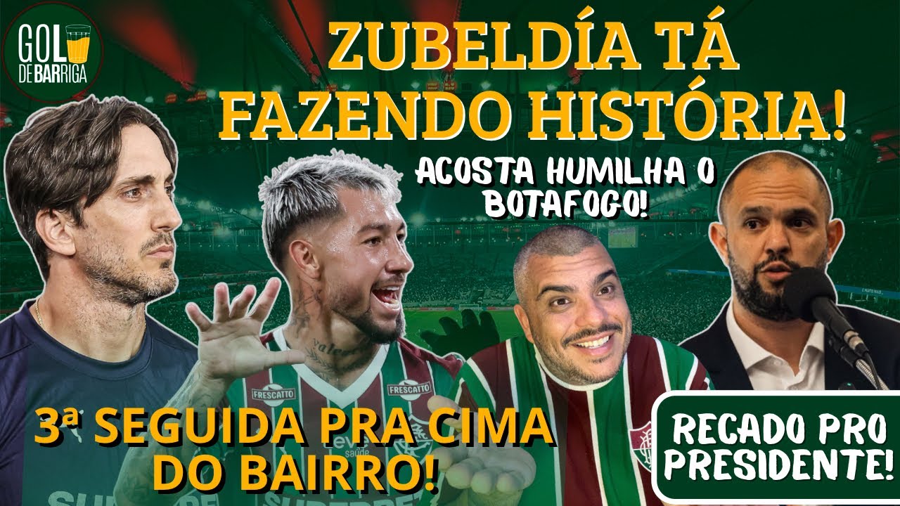 🔥O TIME DO ZUBELDÍA É IMBATÍVEL! | ACOSTA É CRAQUE DEMAIS! | PÓS-JOGO FLUMINENSE 1 x 0 BOTAFOGO