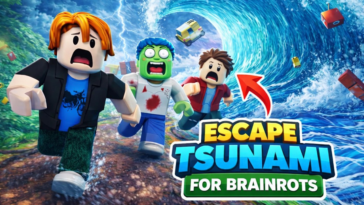 Playing Escape tsunami for brainrots | MoreRobux