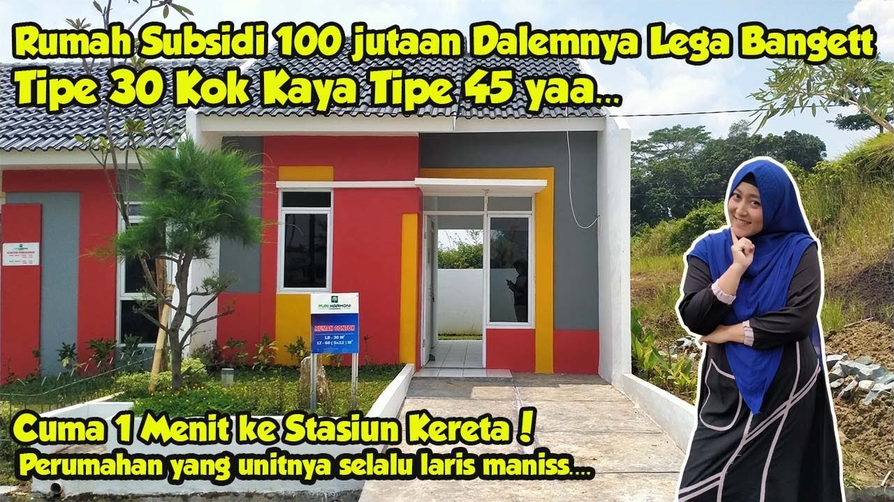 RUMAH SUBSIDI TIPE 30 BERASA TIPE 45 HARGA 100JUTAAN CUMA 1 MENIT KE STASIUN KERETA