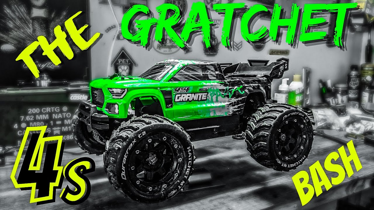 Gratchet 4s Bash & Break + Speed Run.....(Arrma Granite 4x4 3s BLX)
