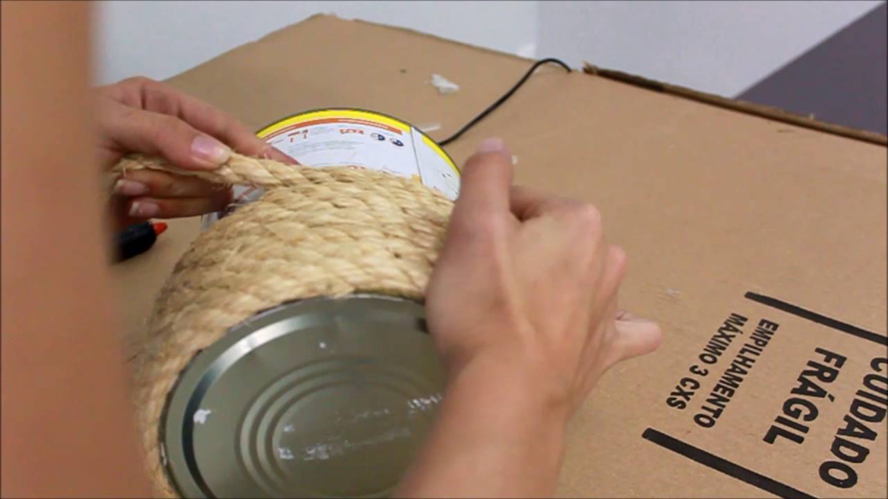 DIY - Vaso de Flor com Corda de Sisal