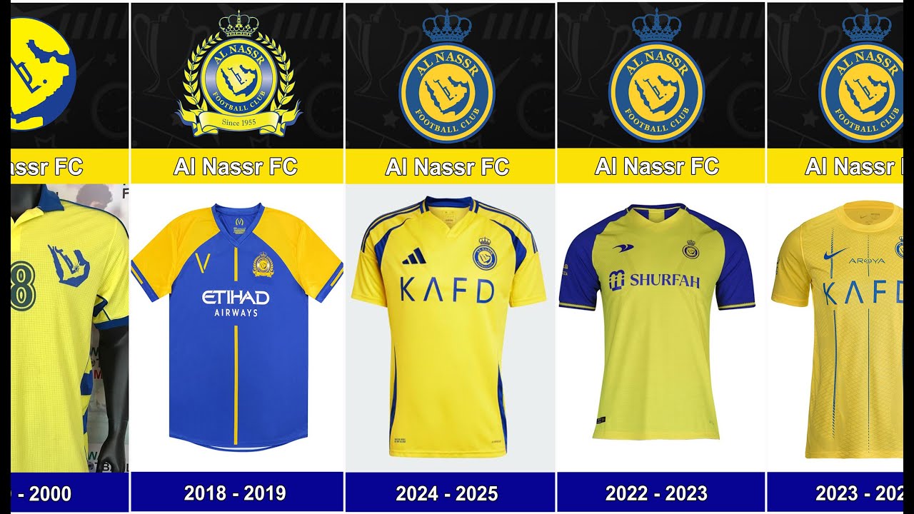 Al Nassr Jersey and Logo Evolution | Evolusi Jersey dan Logo Al Nassr