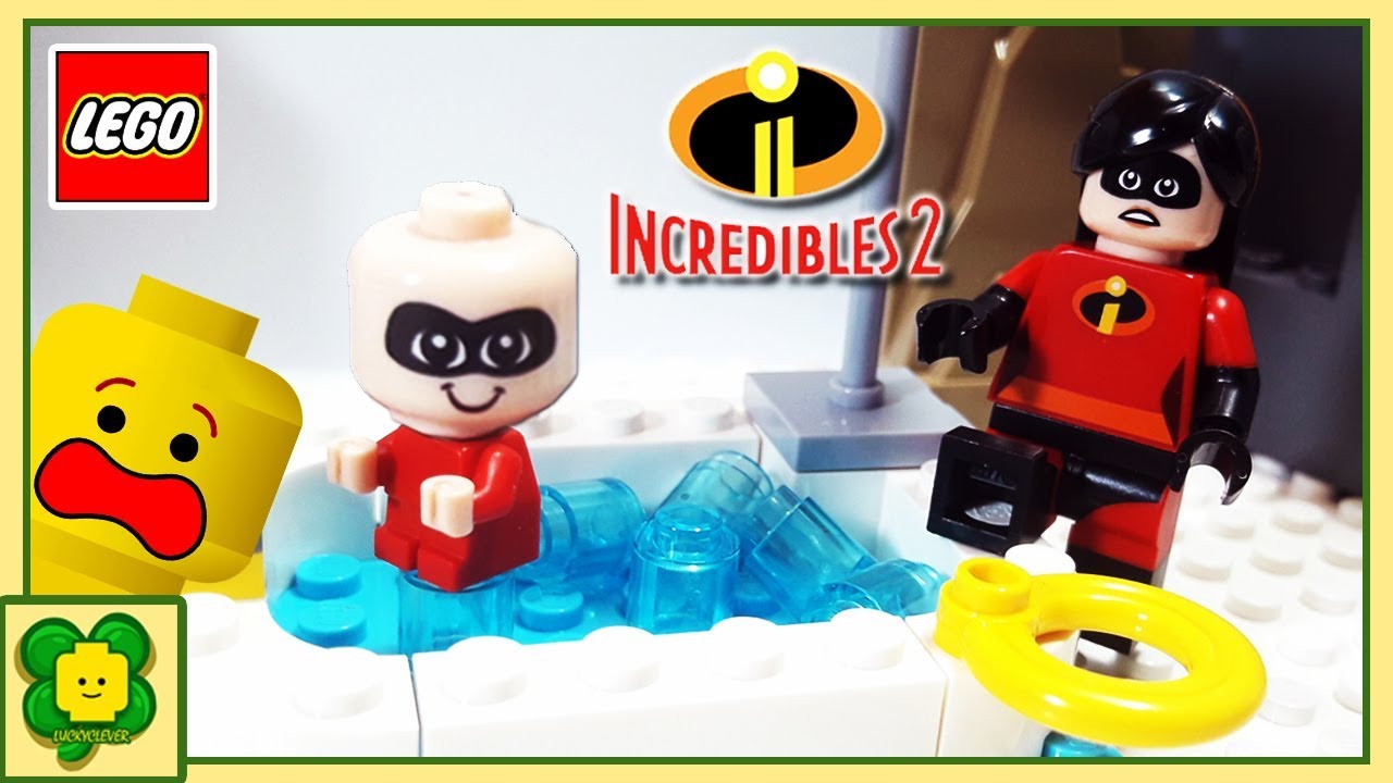 Lego Incredibles 2 Superhero Babies Play At The Pool Cartoon Video For Kids Stop Motion Animation