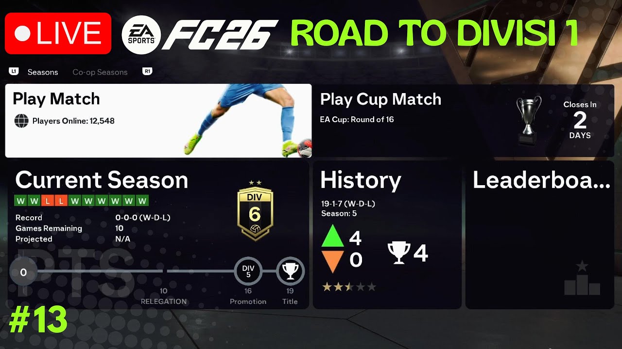LIVE FC 26 Online Seasons | Push Rank