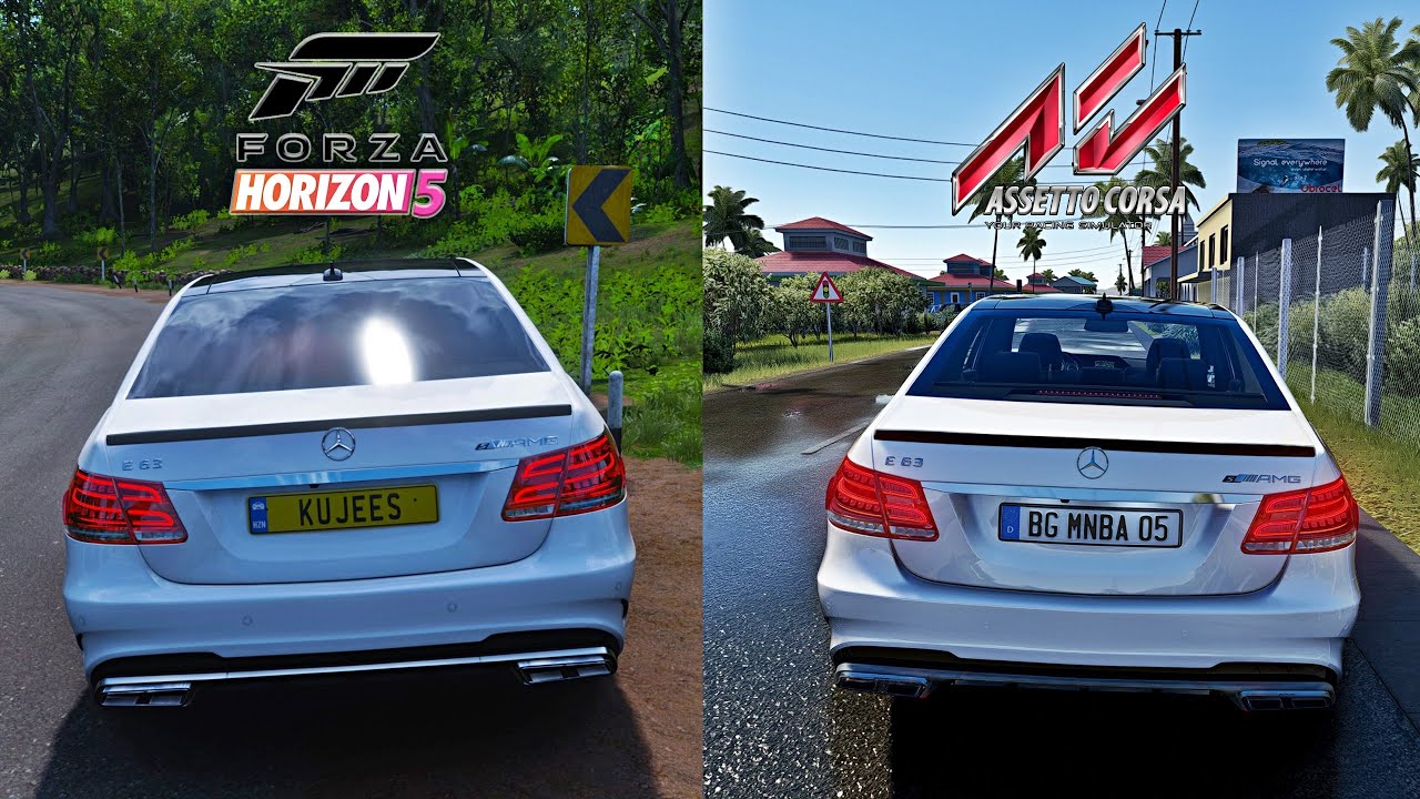 Forza horizon 5 Vs Assetto corsa | Mercedes E63S AMG