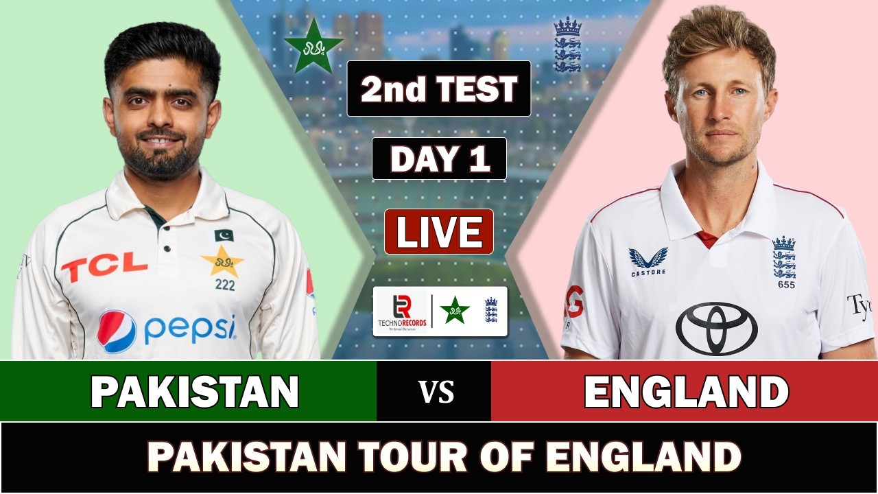 PAKISTAN vs ENGLAND 2nd TEST MATCH LIVE SCORES | PAK vs ENG LIVE CRICKET FAN COMMENTARY