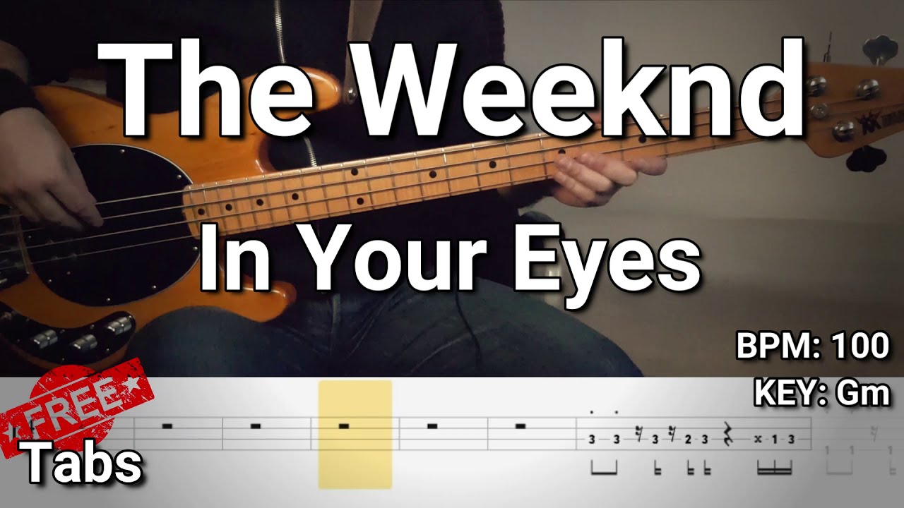 The Weeknd - In Your Eyes (Bass Cover) Tabs