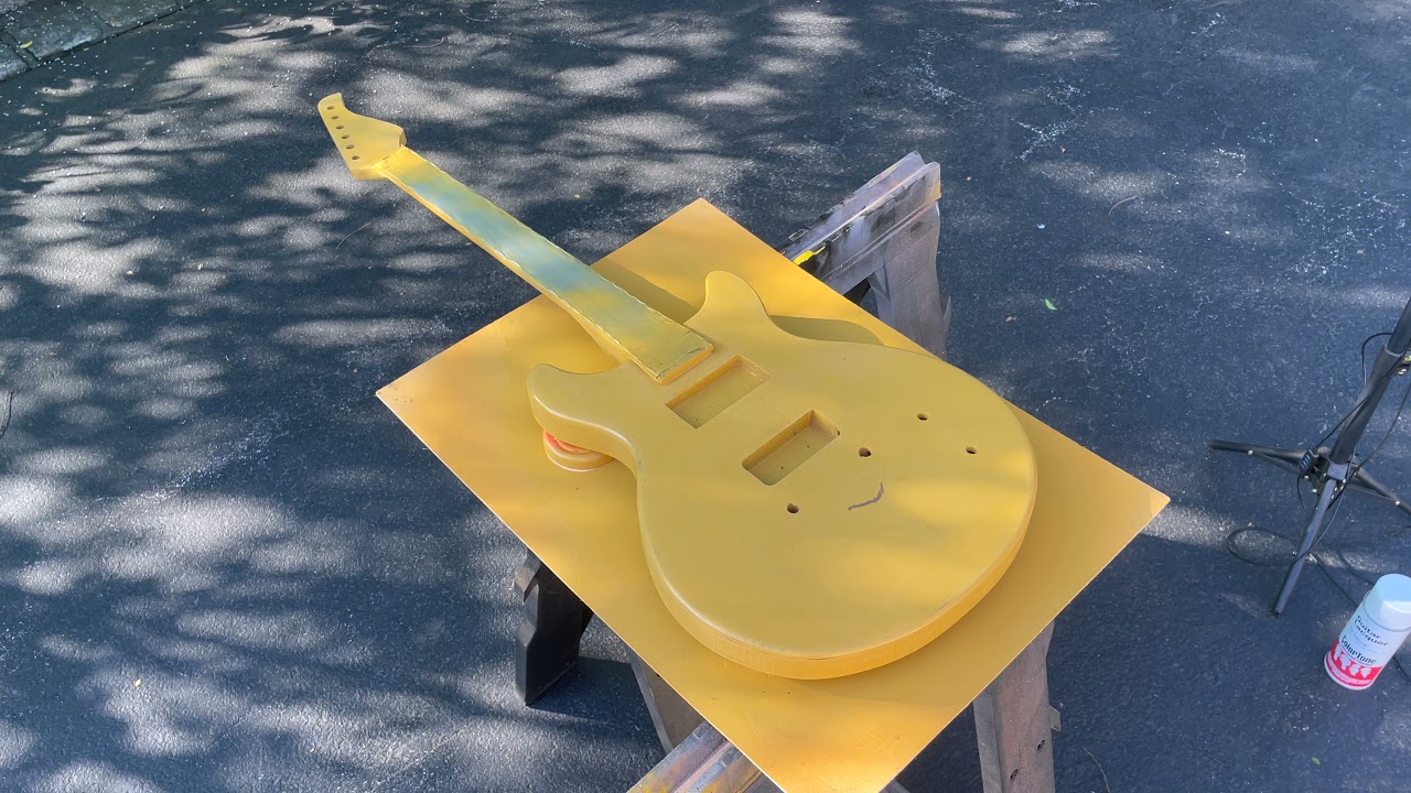 Painting a Doublecut with TV Yellow Nitro Lacquer