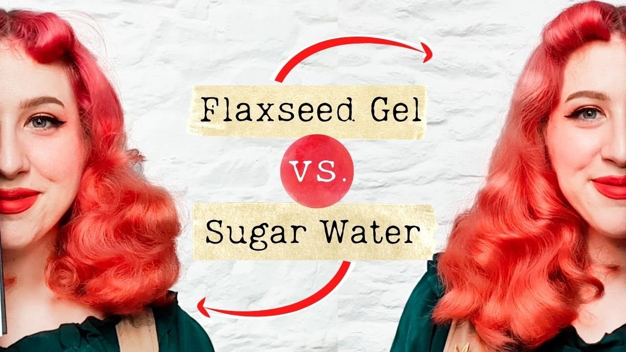 DIY Setting Methods for Vintage Curls! // Flaxseed Gel vs. Sugar Water