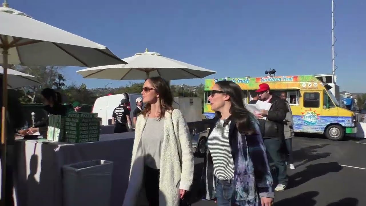 Minka Kelly outside the United Voices Rally at UTA Plaza in Beverly Hills