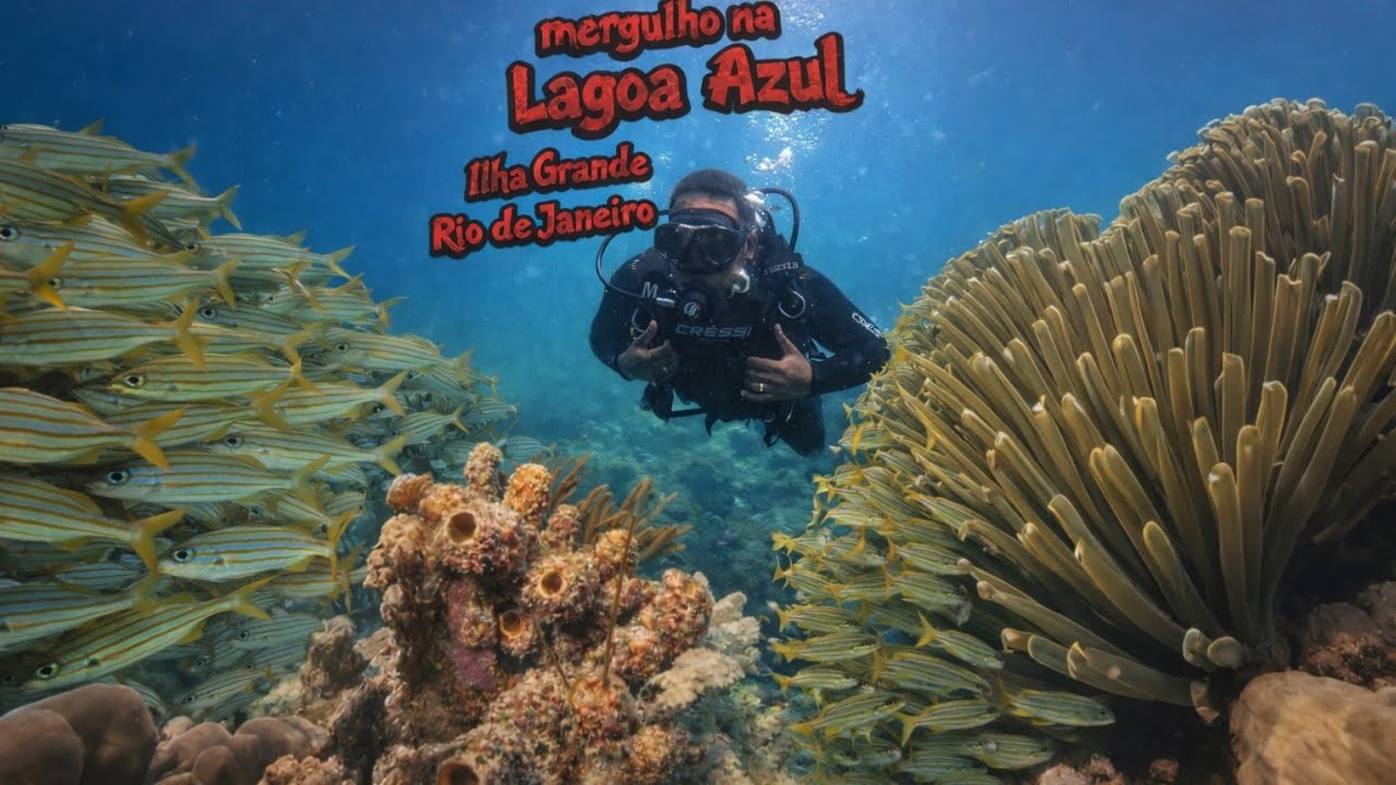 Mergulho na lagoa azul Ilha grande Rio de janeiro 