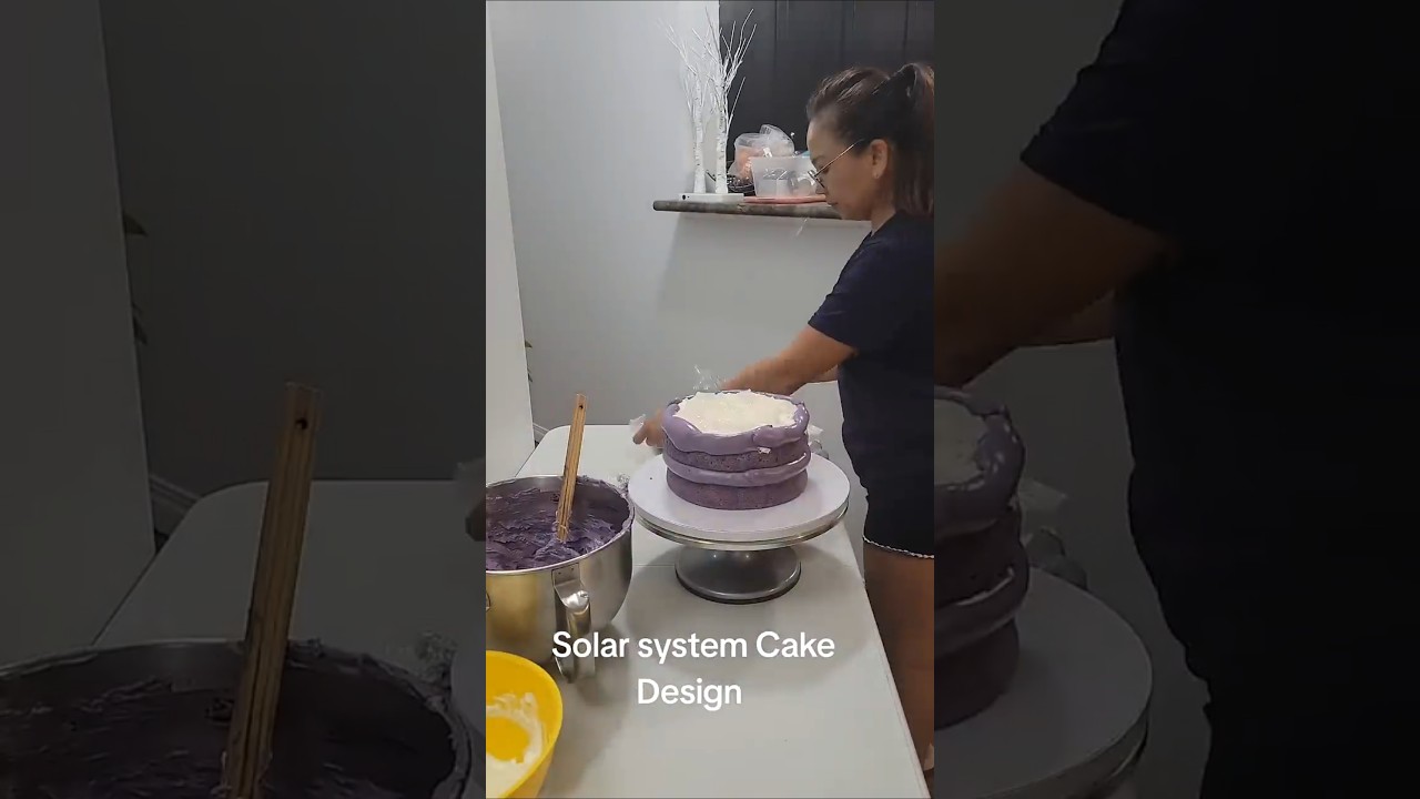 Solar system Cake Design #cake #cakedecorating #cakedesign #foryoupage #fyp #solarsystem #fypyoutube