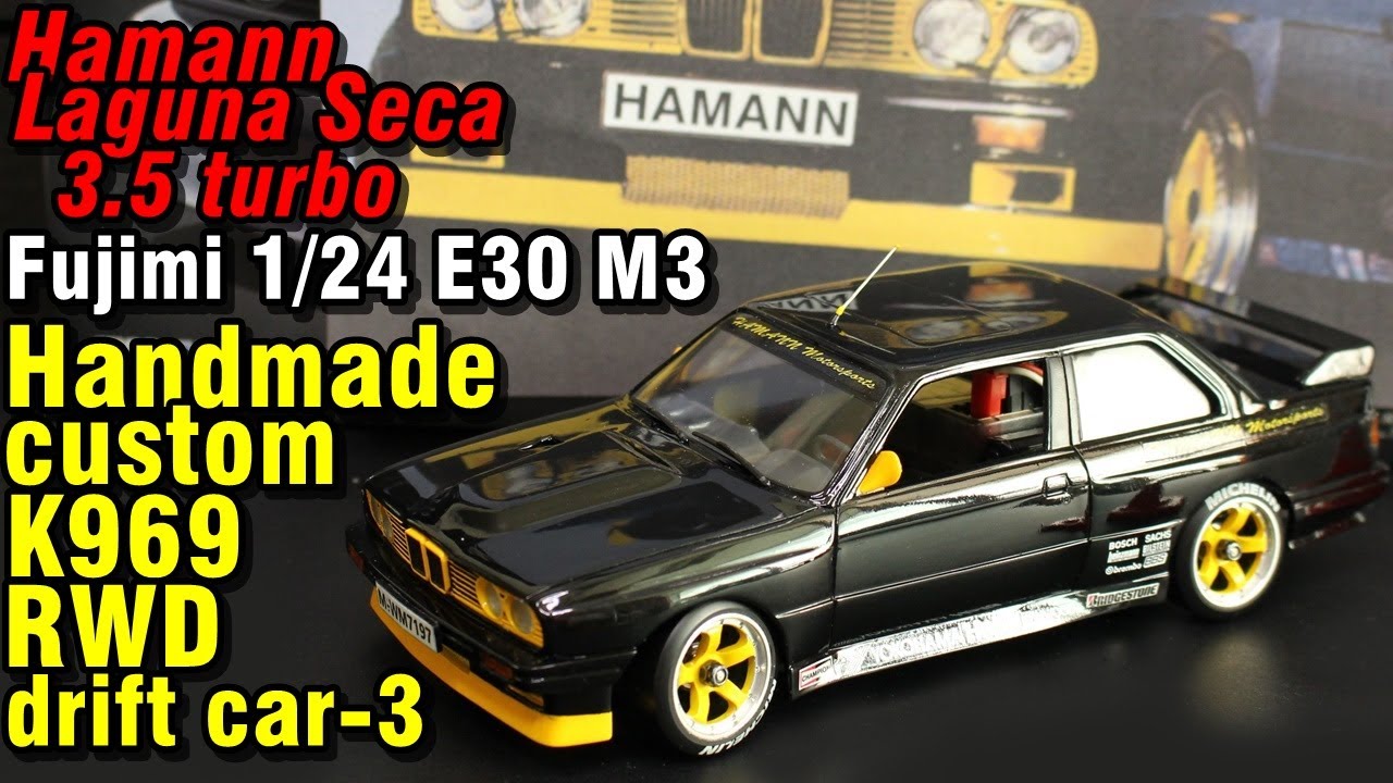 Handmade custom K969 rwd drift car-3(completion, with fujimi 1/24 e30 m3/수제작 커스텀 k969드리프트카-3)