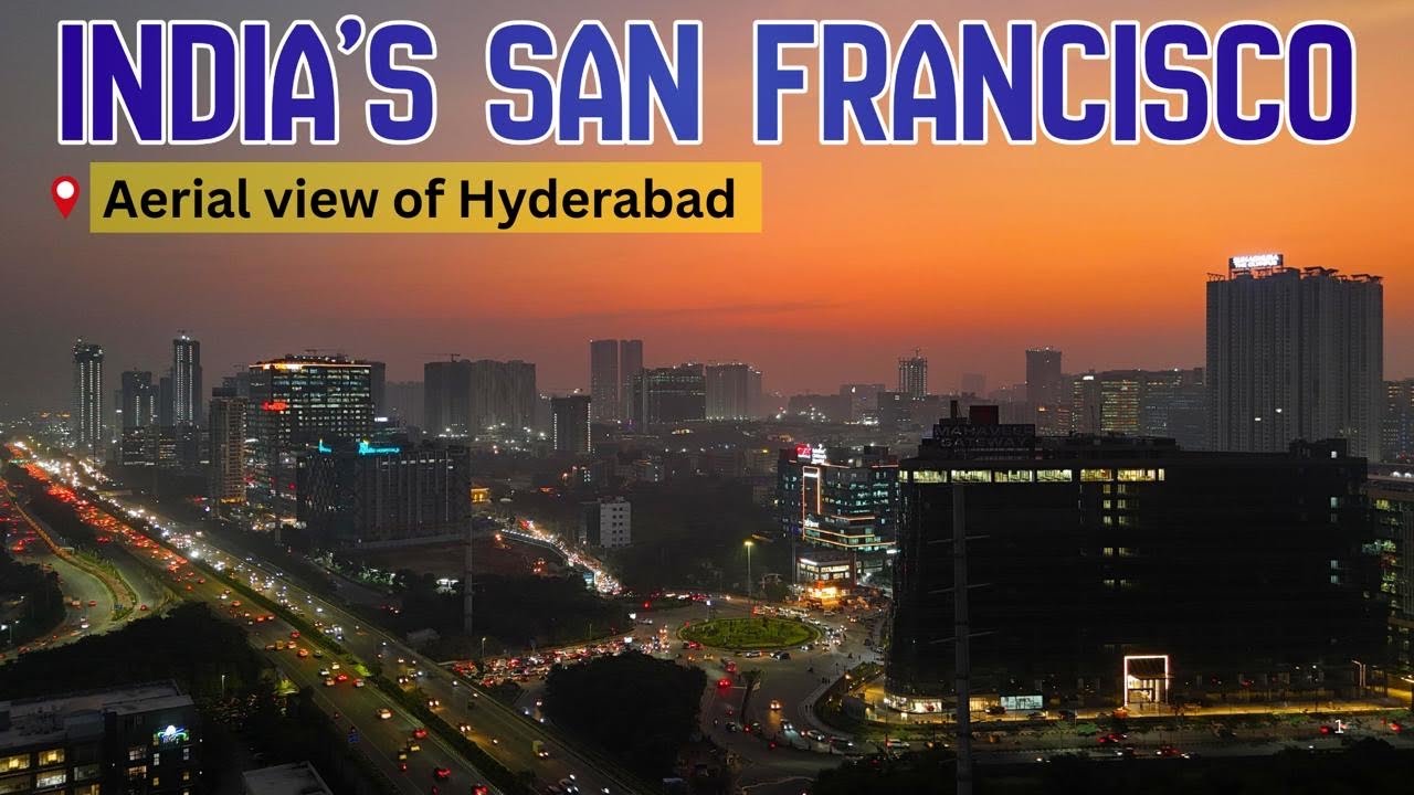  Financial District View | Hyderabad Skyline Drone Shot 🌆✨ Luxury Cityscape 4K