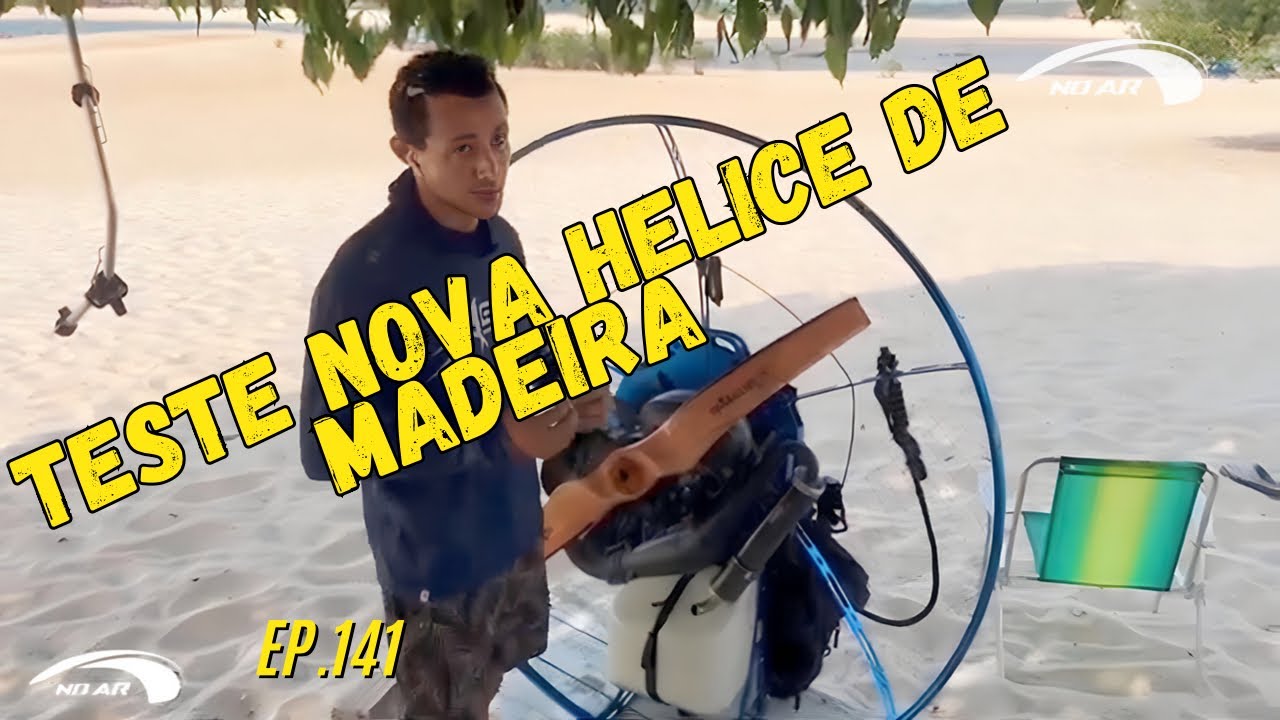 Teste da nova hélice de madeira modelo novo