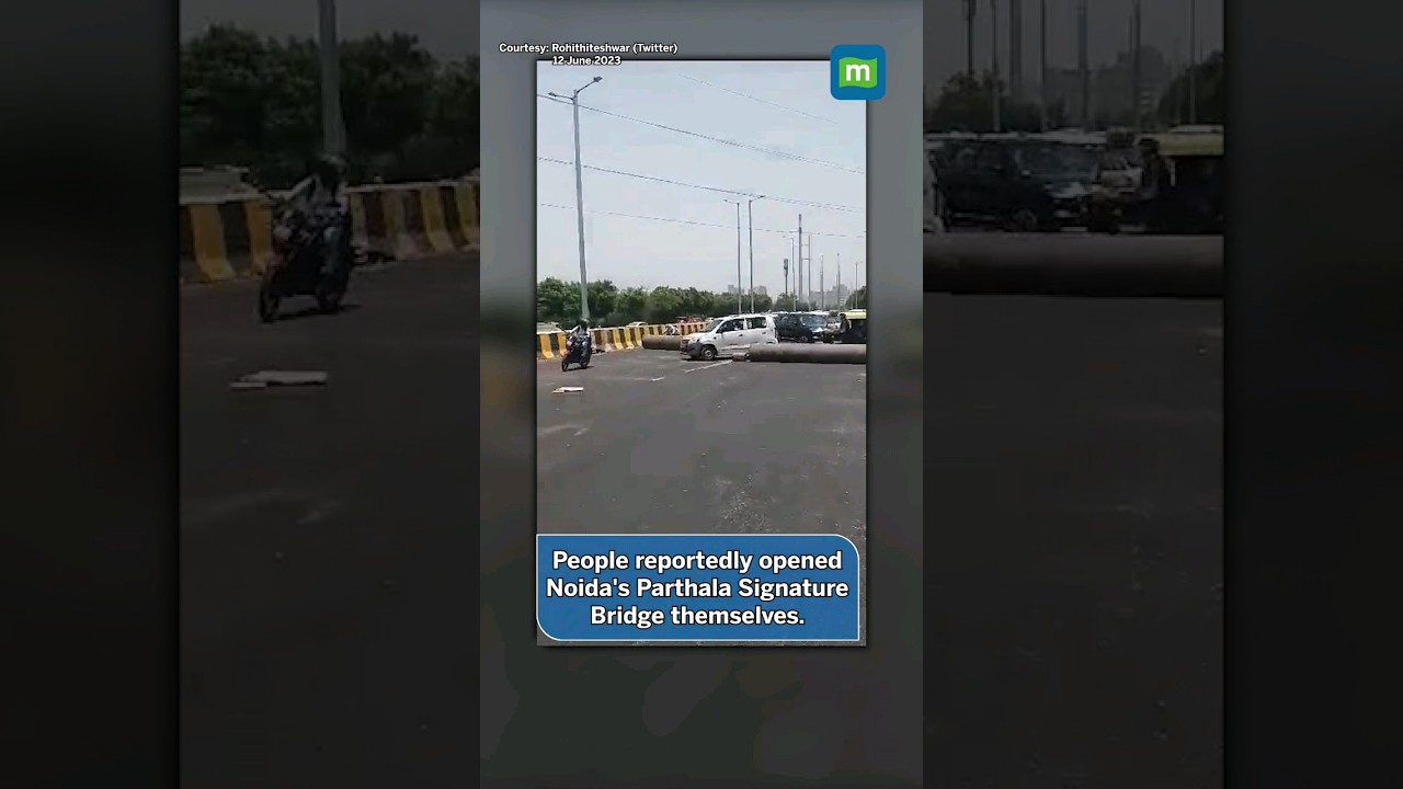 People Open Noida's Parthala Bridge Which Has Been Under Construction Since 2 Years #noida #shorts