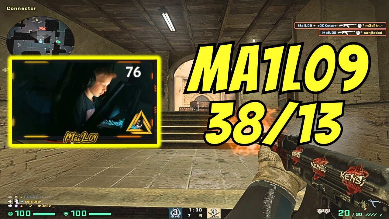 ma1L09 14yrs old CS GO POV 38/13 FACEIT GAME | ma1L09 CSGO POV FACEIT