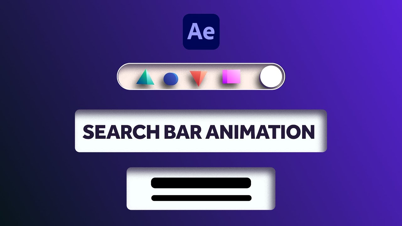 Абстрактная анимация панели поиска в After Effects | Учебное пособие