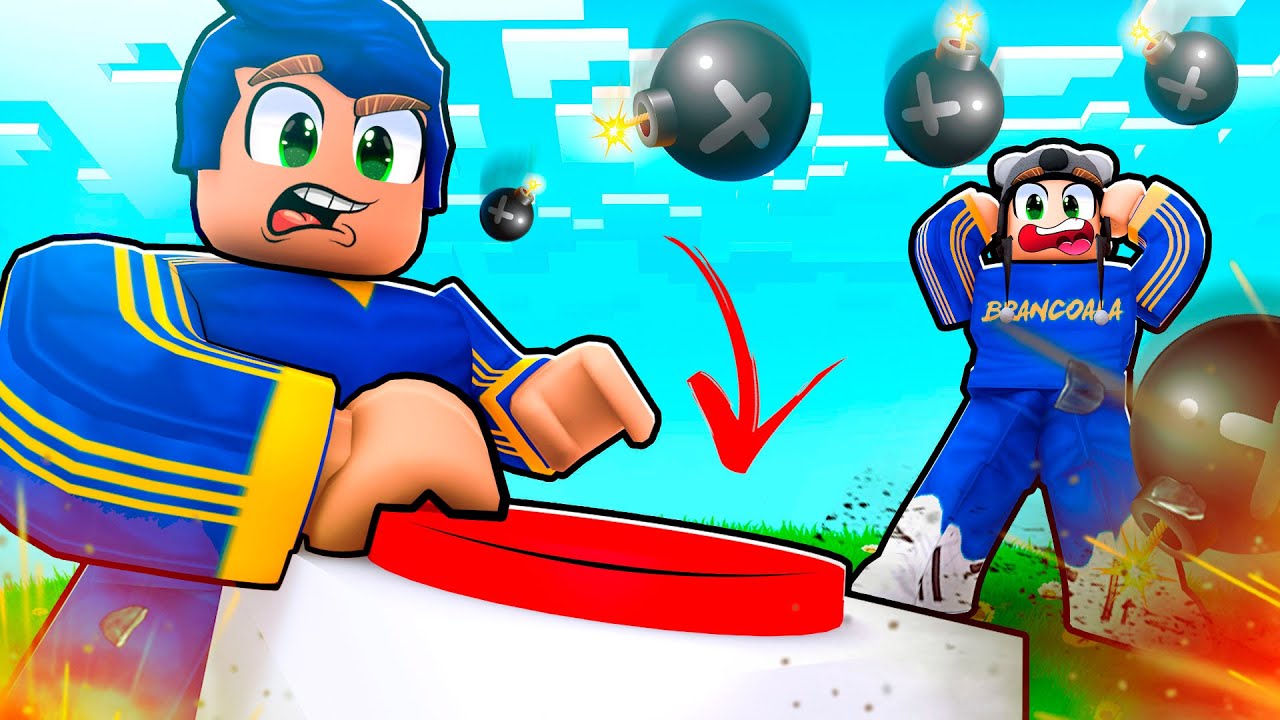 NÃO APERTE O BOTÃO NO ROBLOX DON'T PRESS THE BUTTON - Brancoala Games