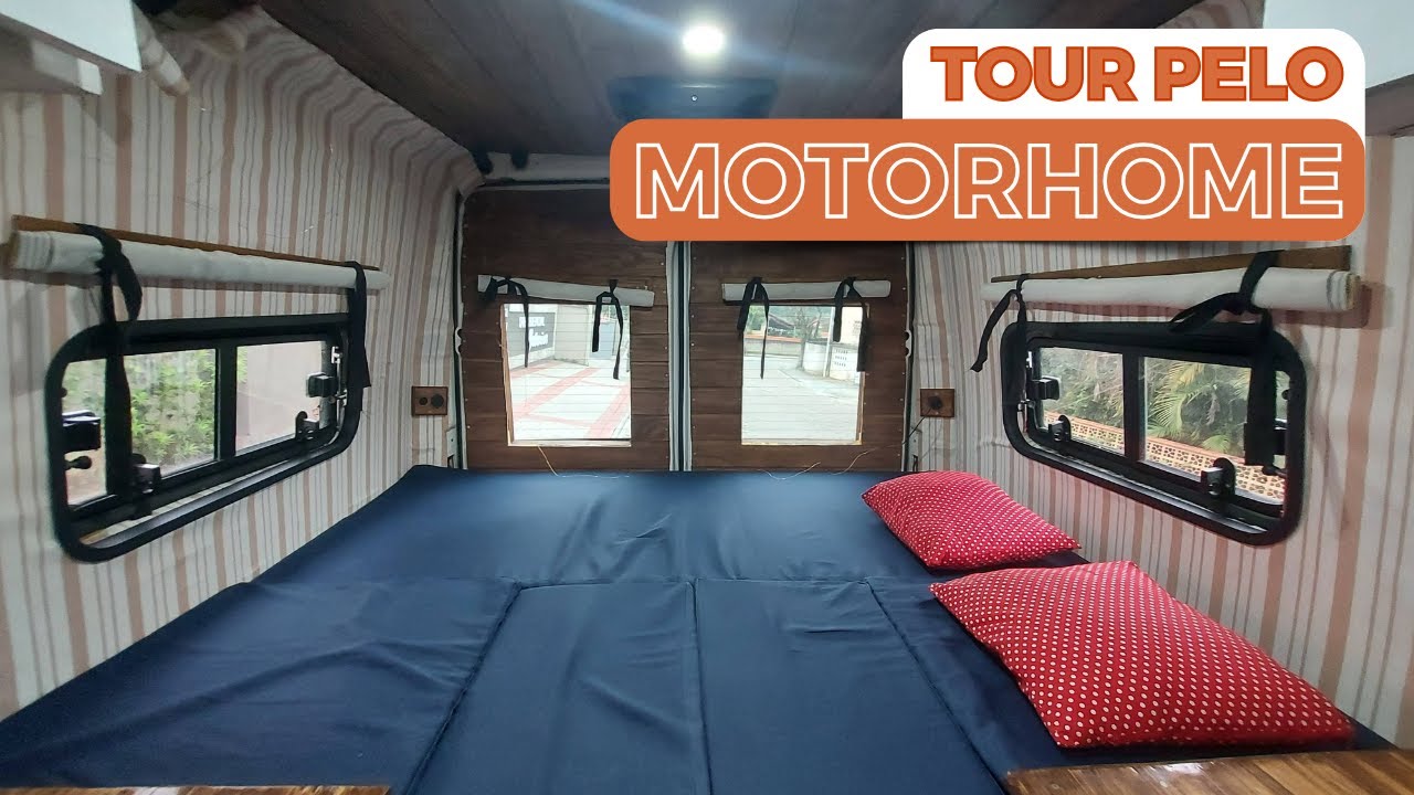 TOUR MOTORHOME ARTESANAL CONSTRUÍDO EM CASA POR UM CASAL