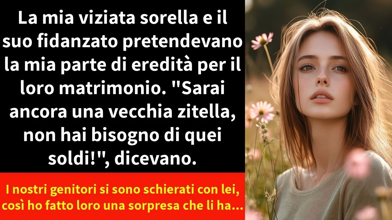 La mia viziata sorella e il suo fidanzato pretendevano la mia parte di eredità per il loro