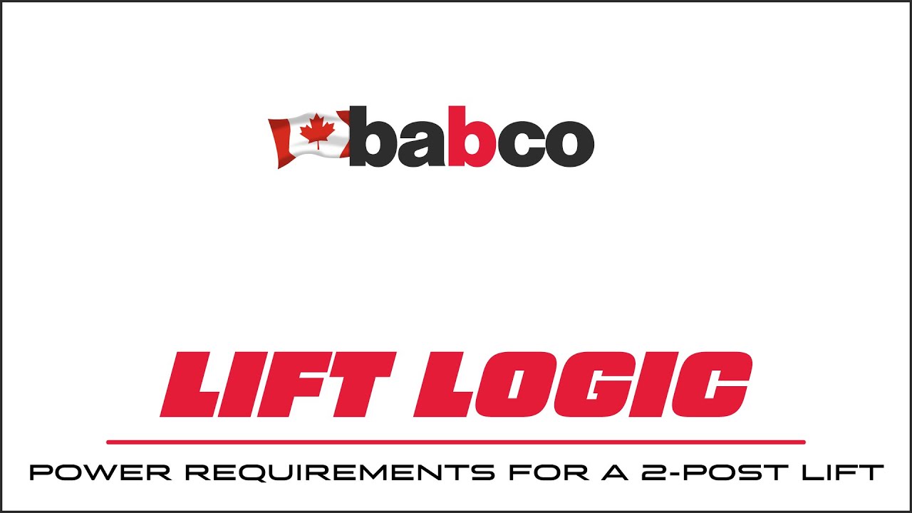 Lift Logic #4   Power Requirements for a 2 Post Lift