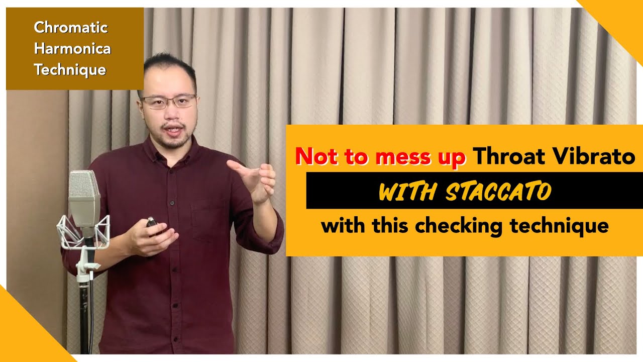 [Chromatic Harmonica] Throat Vibrato //Contract & Expand Your Throat for Singing-like Vibrato!